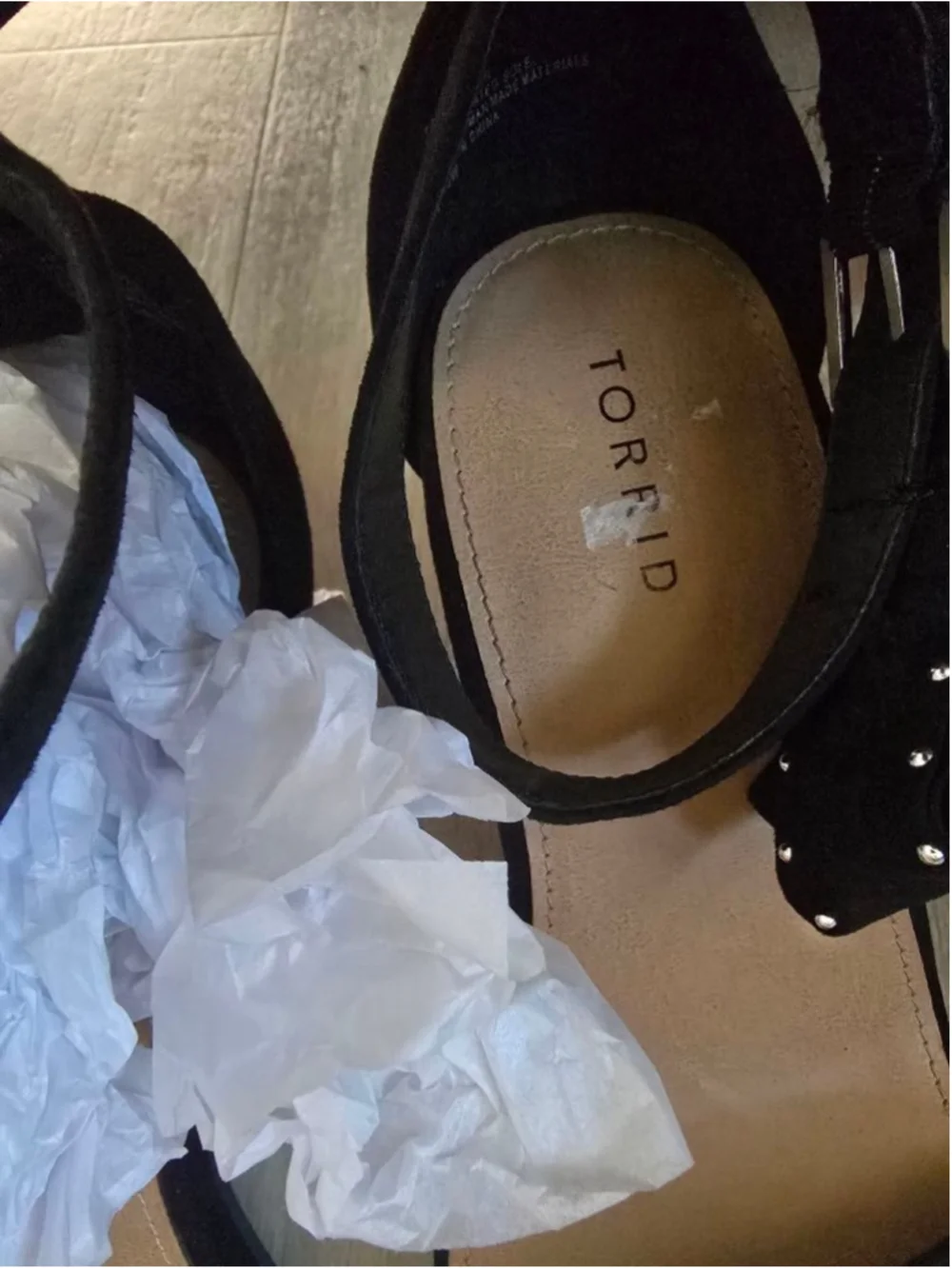Women's Torrid Black Studded Bow Ankle Strap Heels Size 9.5⁸